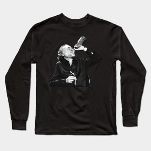 Charles Bukowski Drink - Black Vintage Long Sleeve T-Shirt